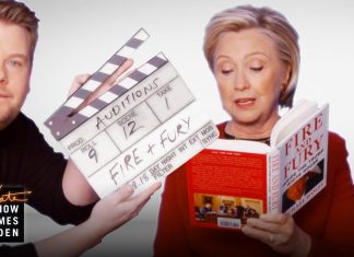 See Cardi B, Hillary Clinton Mock Donald Trump in ‘Corden’ Skit at Grammys 2018