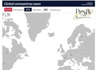 Coronavirus interactive update world map