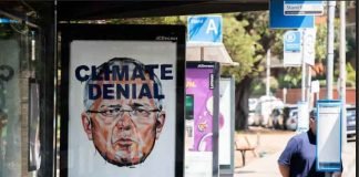 ‘Bushfire brandalism’: Australian artists replace bus shelter ads with political posters