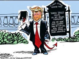 The crackdown before Trump’s photo op