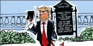 The crackdown before Trump’s photo op
