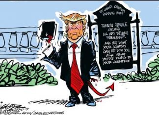 The crackdown before Trump’s photo op