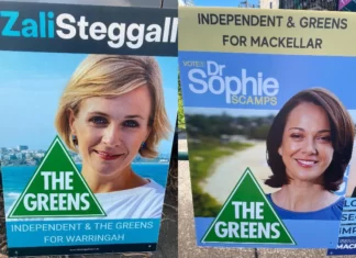 Australian Electoral Commission investigating fake signs suggesting independents are Greens